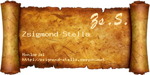 Zsigmond Stella névjegykártya